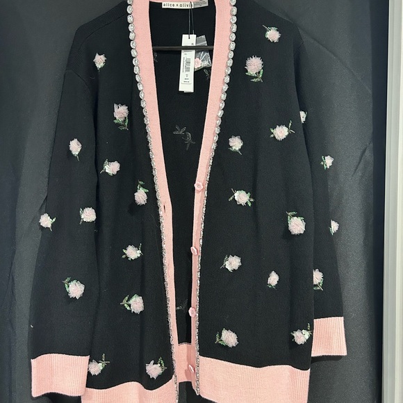 Alice & Olivia Flowered Cardigan - Picture 2 of 3